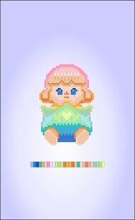 可爱卡通娃娃形象十字绣拼豆像素