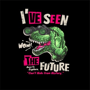 服装印花矢量主题恐龙T恤图案