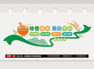 珍惜粮食文化墙