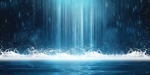 高清瀑布流水生财