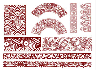 传统中式花纹图案设计元素