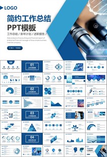 生物医疗科技DNA模板PPT