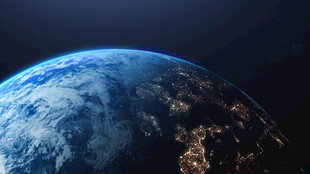 太空中的蓝色地球