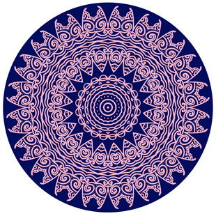 圆形曼陀罗图案装饰艺术