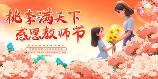 教师节活动背景展板