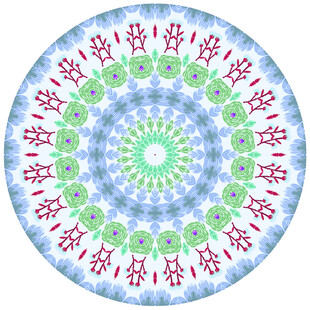 圆形抽象印花图案