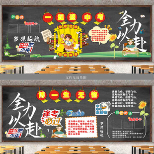 奋斗主题黑板报展示