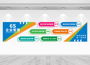 6S企业管理文化墙
