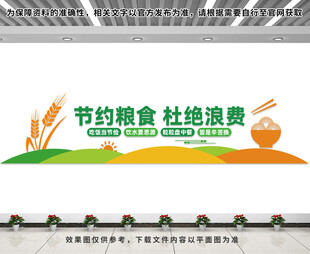 食堂珍惜粮食文化墙