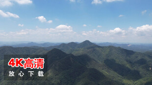 青山蓝天壮丽自然景观延时摄影