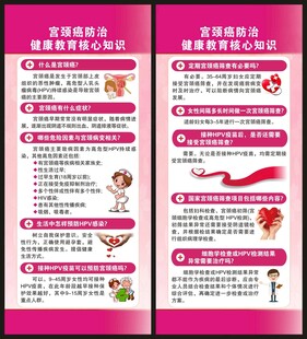 宫颈癌防治健康教育核心知识展架