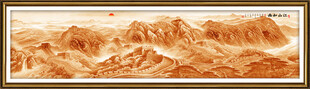 金色长城国画