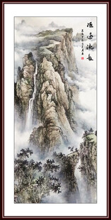 竖幅玄关山水画