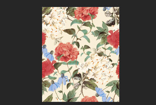 花卉图案背景布料