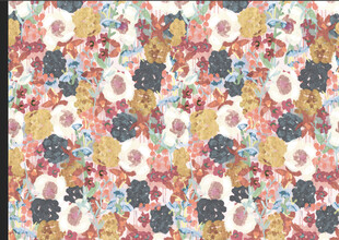 多彩花卉图案布料
