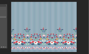 花卉图案窗帘设计图