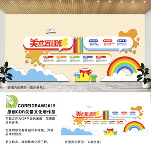 美术培训班文化墙 