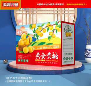 黄桃包装 桃子礼盒