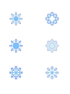 矢量冬天雪花免抠元素