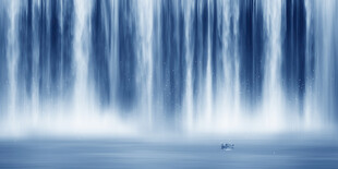 源远流长瀑布山水画