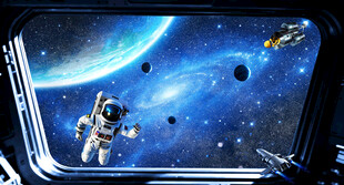 空间站舷窗太空窗外