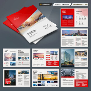 大气红色画册