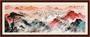 长城山水画