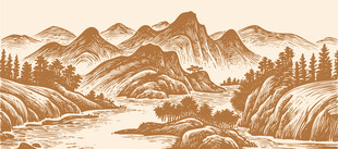 矢量山水