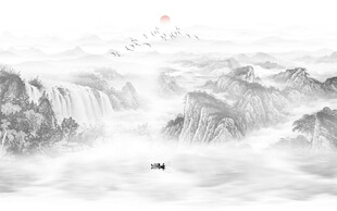 国画水墨山水