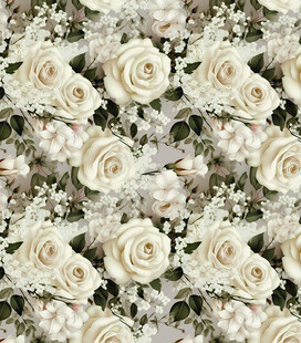 白色玫瑰花卉图案背景