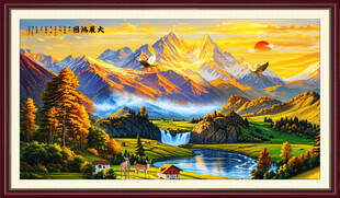 珠峰雪山日照金山