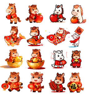 马年马卡通形象