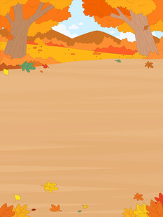 秋季户外山林枫林落叶自然景色