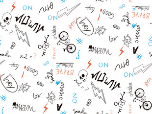 手绘风广告主题图案背景