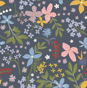 花卉植物无缝图案设计