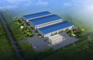 现代化工厂鸟瞰图