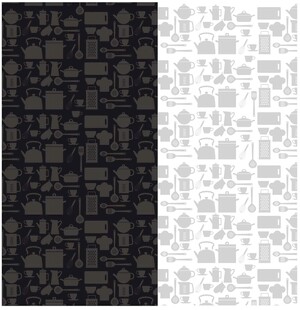 手绘厨房餐具纹理背景图