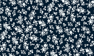 蓝底白花布料纹理图案