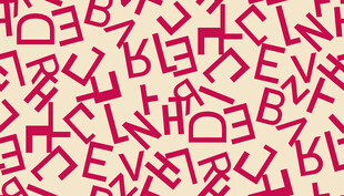 红色字母图案背景纹理