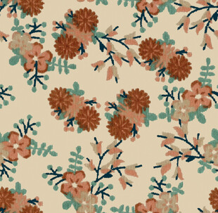 复古花卉图案纹理背景