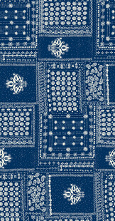 蓝白几何图案布料纹理