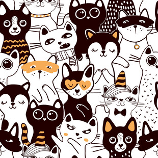 可爱猫咪图案集合