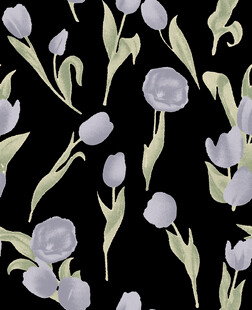 黑色背景的花卉图案