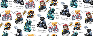 多彩卡通摩托车图案集合