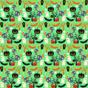 卡通青蛙图案的多彩背景