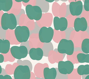 苹果图案几何风无缝背景