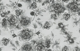 黑白花卉图案纹理背景