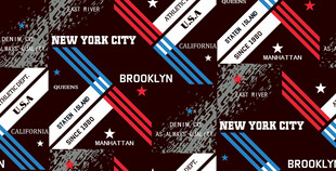 新潮城市图案布料设计