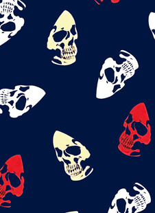 骷髅图案无缝背景设计