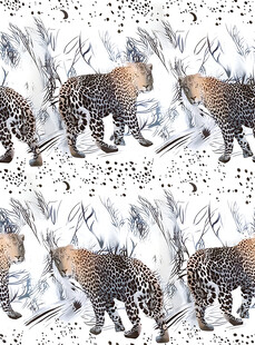 雪豹图案野生动物艺术纹理